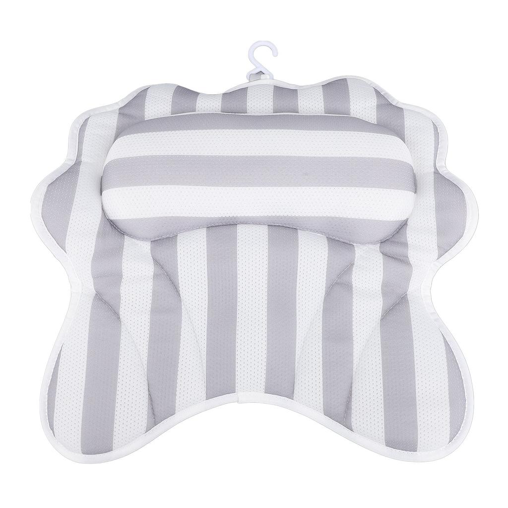 Badkarsdyna 6 sugkoppar Hängkrok Halkfri Randig Spadyna för Avkoppling Rak