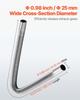 Exhaust Hose, 600mm Diesel Heater Flexible Exhaust Pipe, Stainless Steel Exhausts Hoses with 2 Hose Clamps, Air Diesel Parking Heater Exhausts Hoses