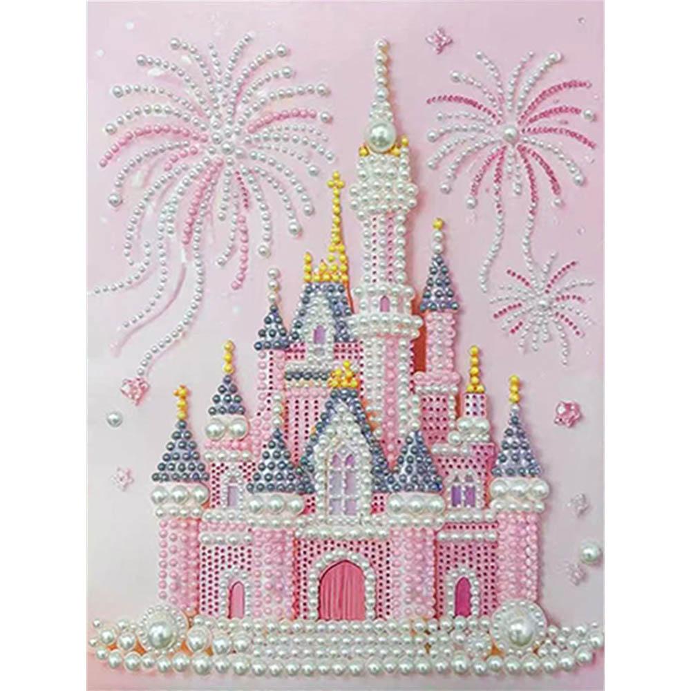 

DIY Castle Pearl Diamond Art Kits Without Frame 30x40cm Gem Art Diamond Painting Kits for Adults/Beginners Gift Idea Home Wall Decor 30x40cm