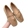 New Flat,shallow Toe Single Shoes for Women Large-sized Breathable Bean Shoes