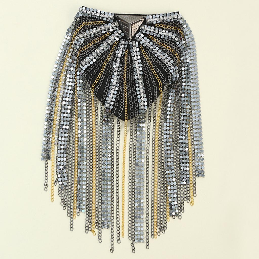 Glistening Tassel Epaulet with Fringe Metal Shoulder Cloth Alloy for Men /Women Gift for Suits Evning Dress Women Gift