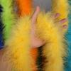 Thickened Encrypted Large Turkey Feather Strips Colored Top Scarves Stage Performance Costume Accessories