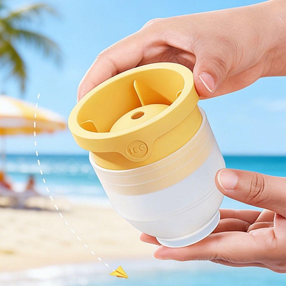 Mini Reusable Ice Ball Mold Spherical Silicone Ice Bucket With Lid Ice Cube Mold For DIY Ice Cream
