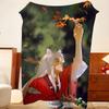 Couverture jetée en flanelle I-Inuyasha, Légère et douillette, Durable, Lavable, Mignonne, Cool