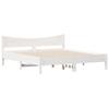 VidaXL Bed Frames and Headboards, Double Bed with Slatted Base, Adult Bedroom Bed, Modern, White 180x200 Cm Wood 3216361