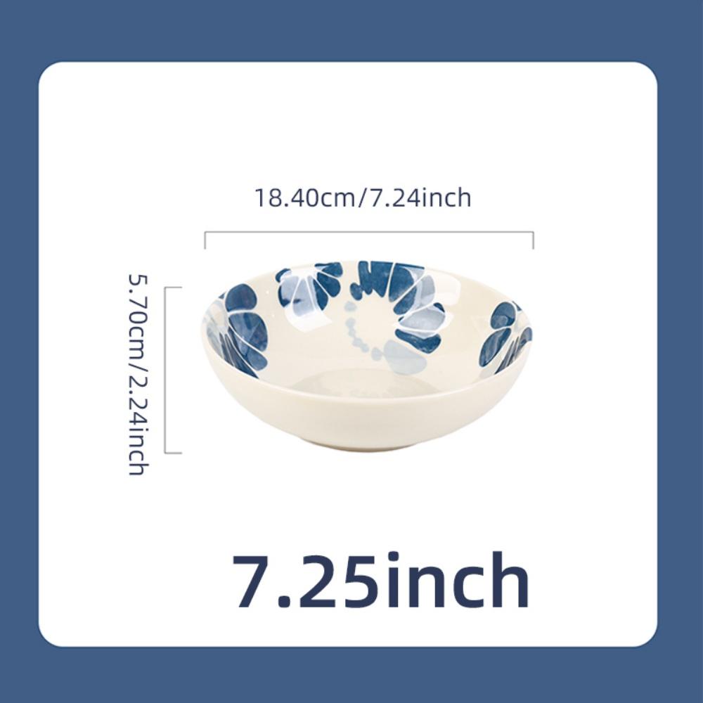 

SHUNXIANG Complete Blue Ceramic Dinnerware Set Tableware with Dinner Bowl Dessert Plate Soup Plate Home Ceramic Tableware Set