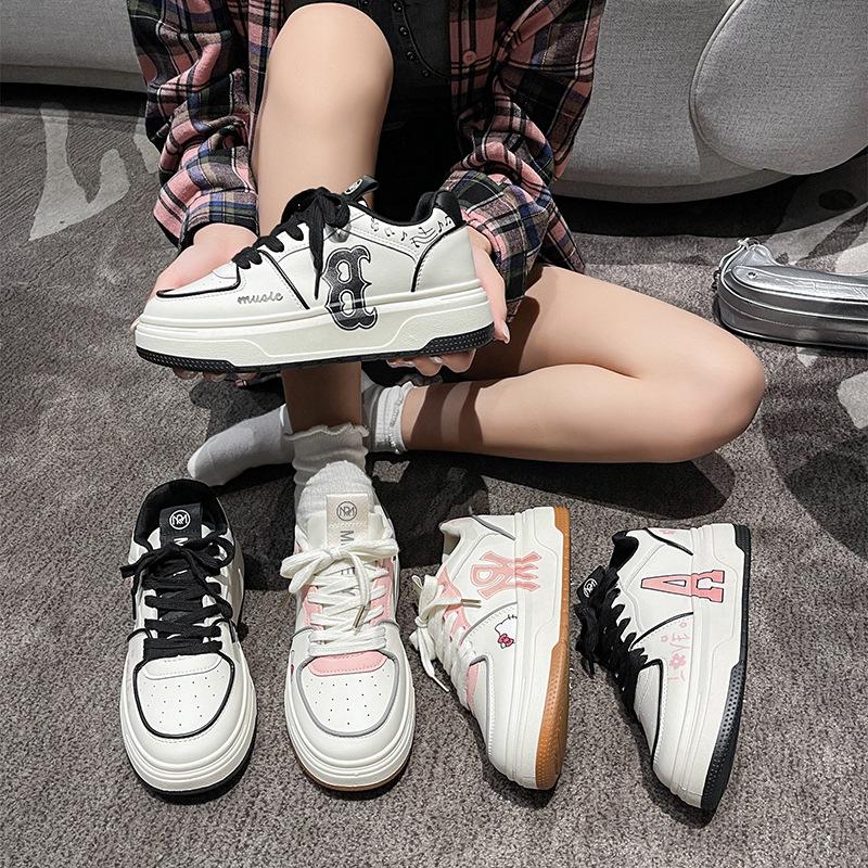 Popular thick-soled little white shoes women's summer 2025 new popular small man height increase versatile casual muffin dad shoes