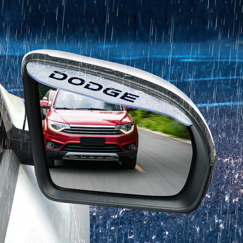 2Pcs Car Rear View Side Mirror Rain Board Eyebrow Sticker for Dodge Journey Ram 1500 Durango Challeager NITRO SRT Charger