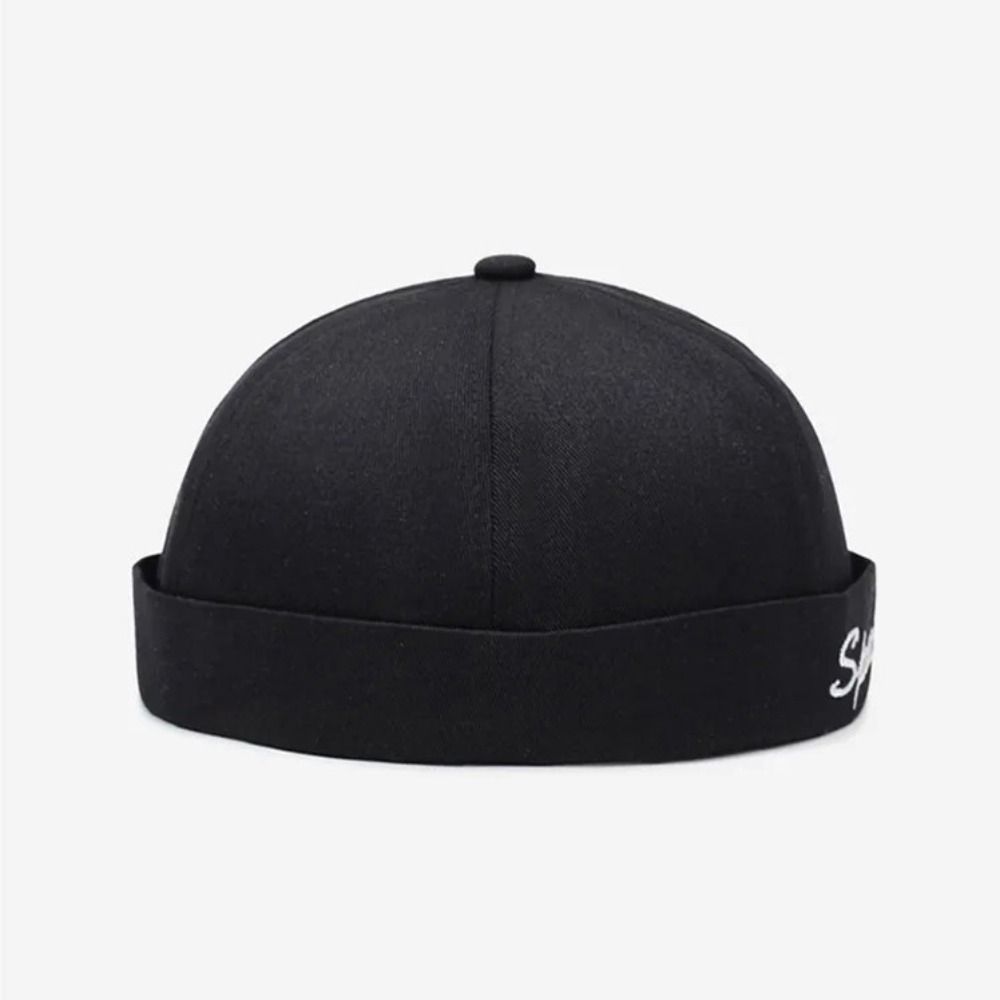 Adjustable Hip Hop Cap Solid Color Street Dance Hat Retro  Fashion Beanie Hat  Men