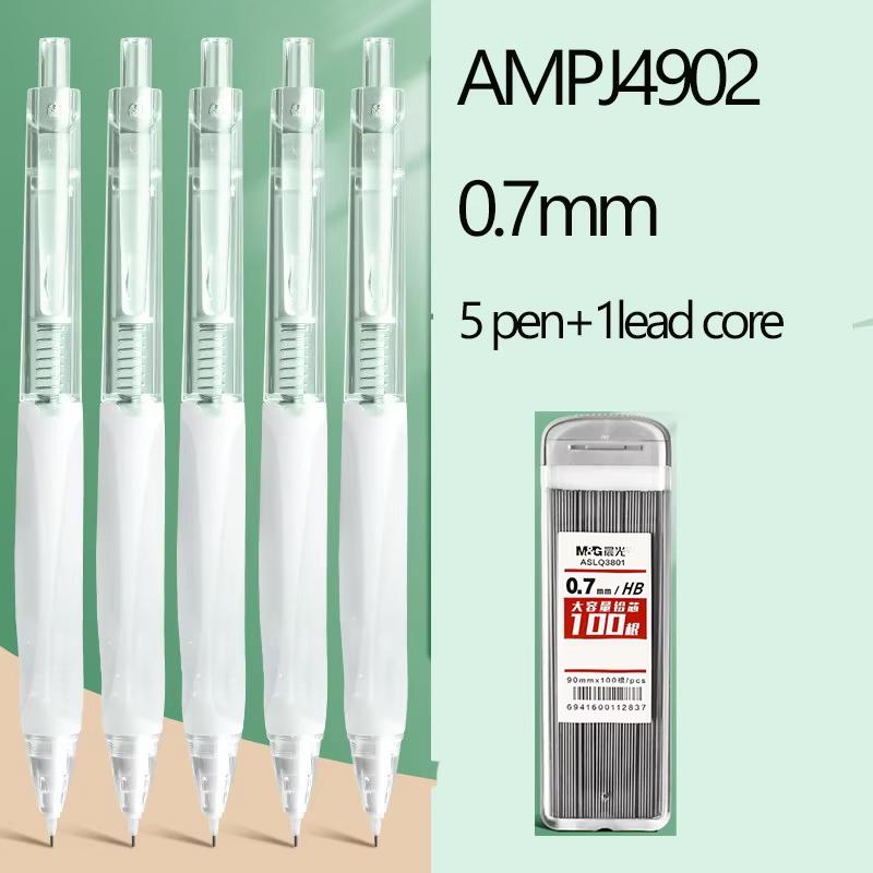 M&G Mechanical Pencil 0.5/0.7mm Posture Correction Soft Grip, Refillable Lead, Suitable for School Students an
