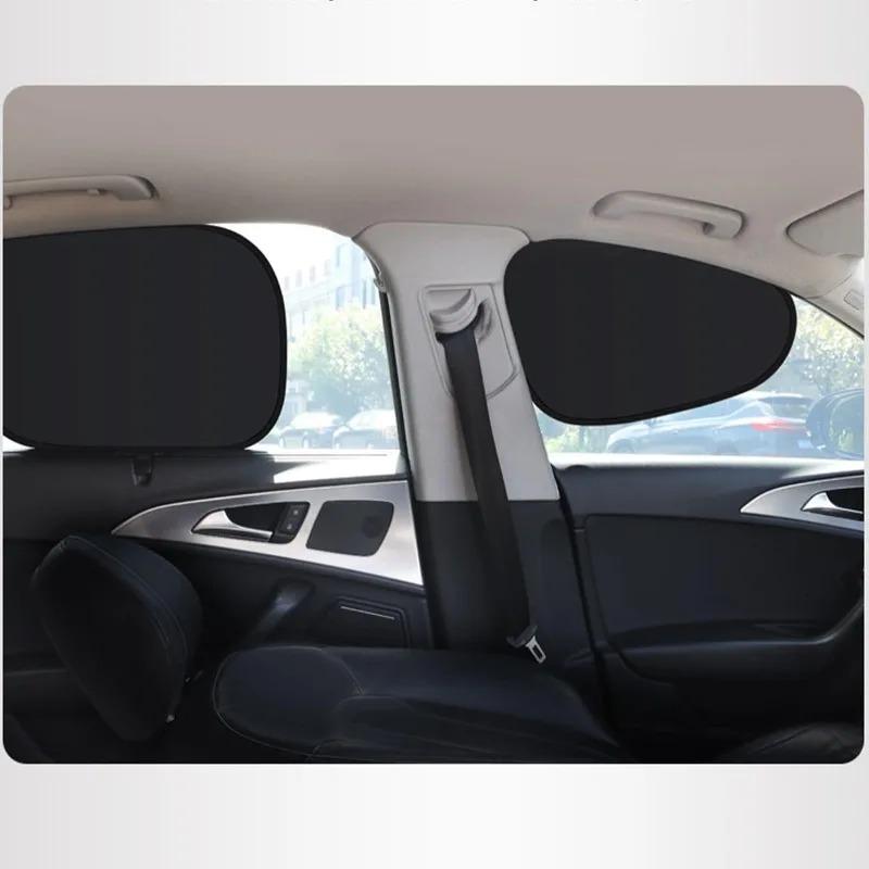 Elektrostatischer Auto-Seitenfenster-Sonnenschutz 4-lagige Sonnenschutzvorhänge Blendschutz UV-Blocker Auto-Innenblocker 99,9% UV Neu
