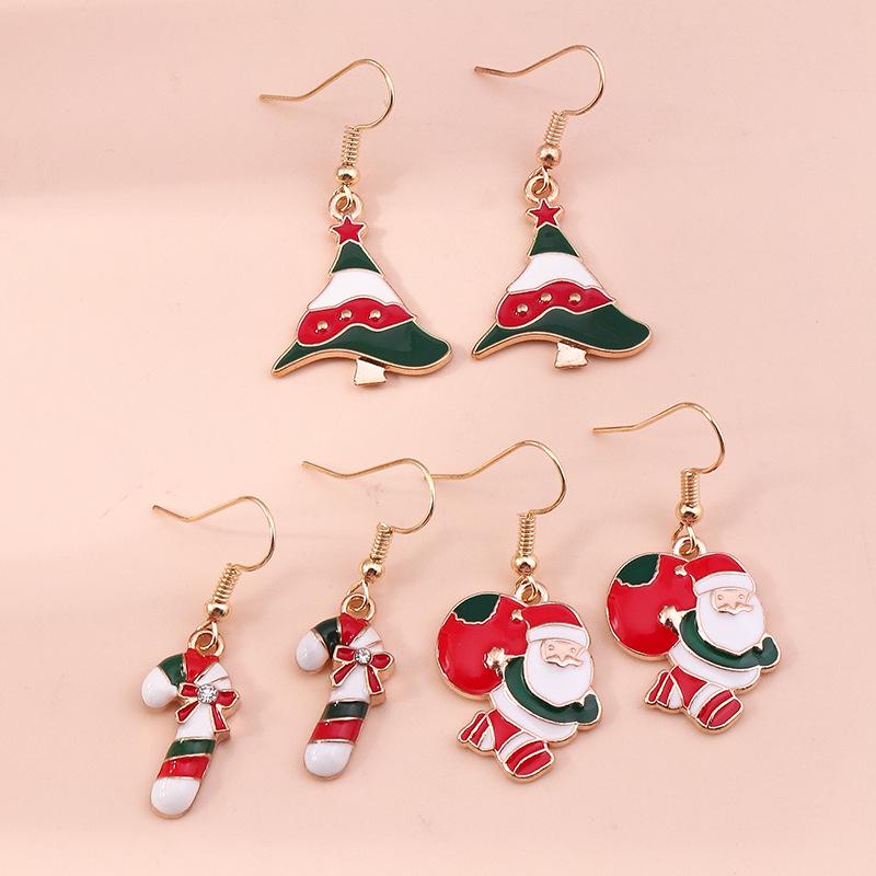Christmas Earring Set: Reindeer, Santa, Snowman & Tree