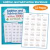 Addition and subtraction within 1000 Maths Workbook Primary School Training Book Arithmetic Competition Teaching Aids