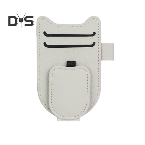 

Универсальный зажим для козырька, многофункциональный автомобильный органайзер для солнцезащитных очков, магнитный держатель из искусственной кожи для большинства транспортных средств бежевый