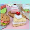Cute Cherry Cake Burger Three Names Hot Dog Plush Toy Pendant For Backpack Accessory