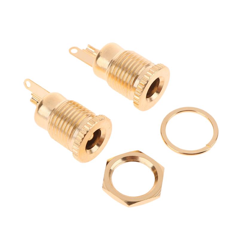 Gold-Plated 30V 10A High Current Dc Connectors 5.5X2.1Mm 5.5X2.5Mm Power Female Jack Socket Nut Panel Mount Dc Adapter Connector