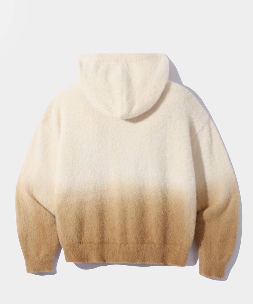 Dimiteulibeullaeg 2Way Essential Gradient Hairy Zip-Up Hoodie_Oatmeal