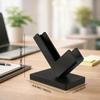 1pc Industrial Style Business Card Holder, Desktop Card Display Stand with Simple Design for Office and Workbench Organization
