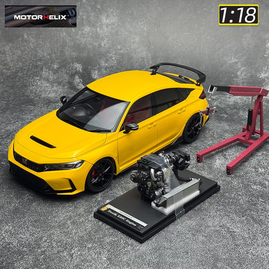 AAALZ1 Motorhelix 1:18 MH Honda FL5 Civic Type R Car Model Sports Car Static Decoration Holiday Gift Collection