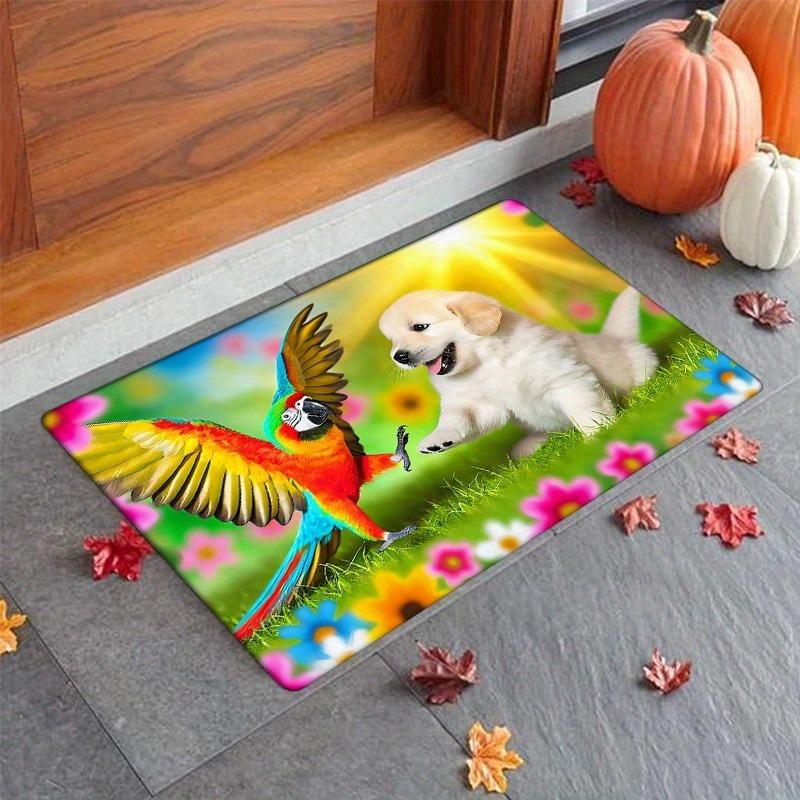 

Parrots and dogs play absorbent non-slip mat, comfortable floor mat, for home decoration 40x60cm/15.7*23.62inch