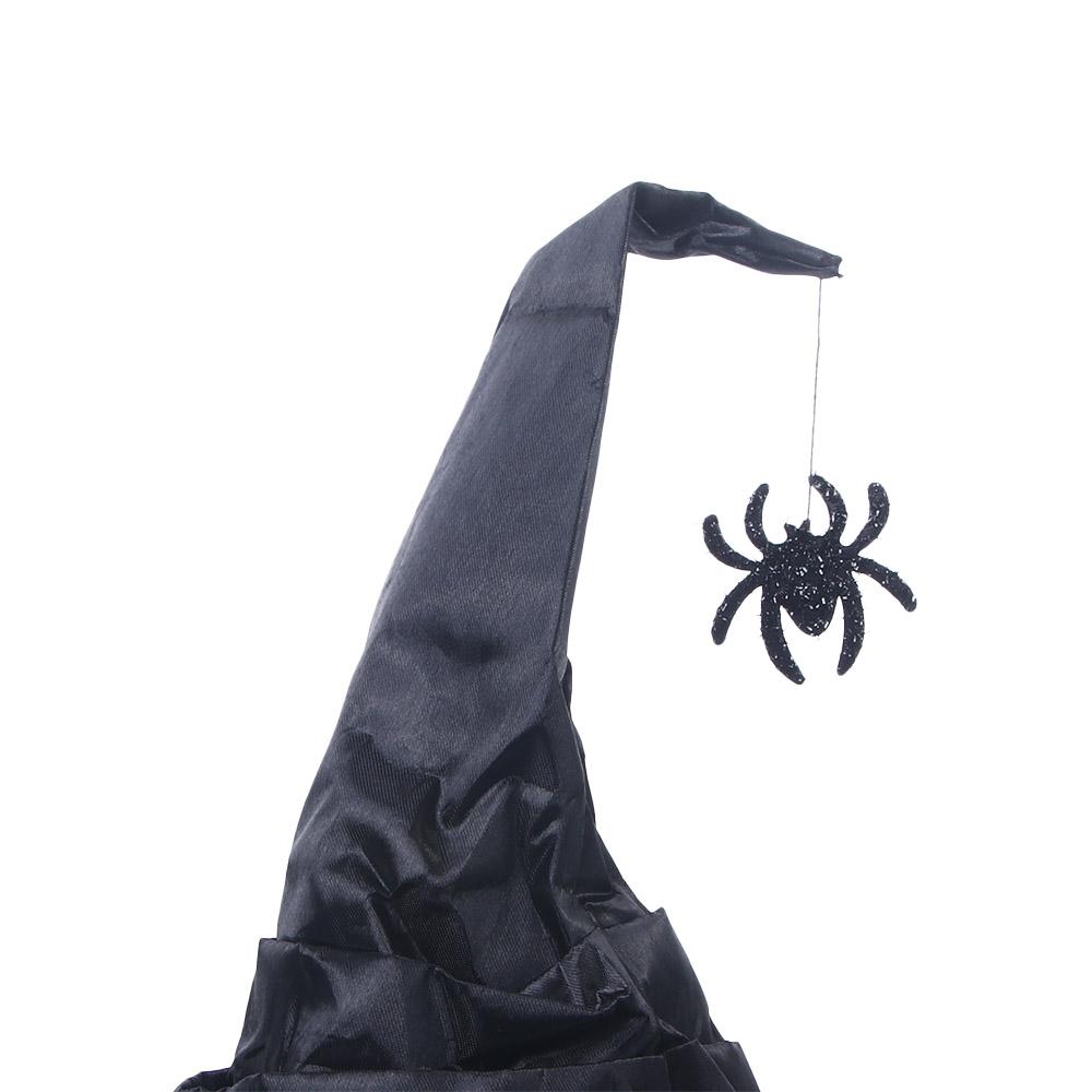 Parties Performance Props Spider Witch Hats Sorcerer Caps Black Folds Wizard Cap Halloween Hats