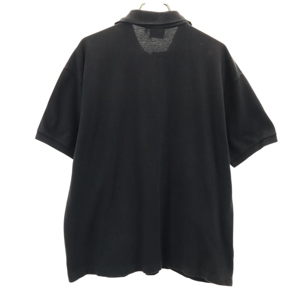 TRUSSARDI made in Italy Short sleeve Polo shirt M black Kanoko fabric Men's Used