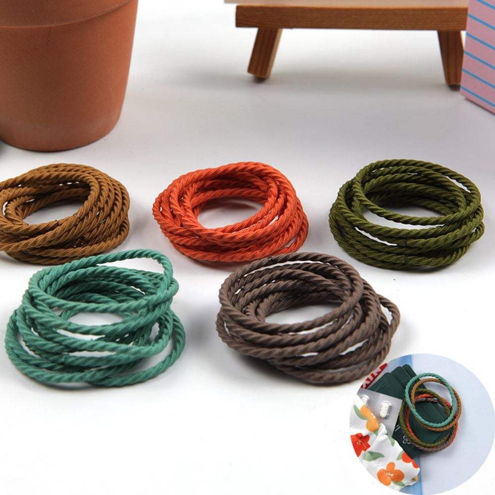 

Офисные женские резинки для волос, набор из 5 цветов, студенческие резинки для волос, 50 шт.