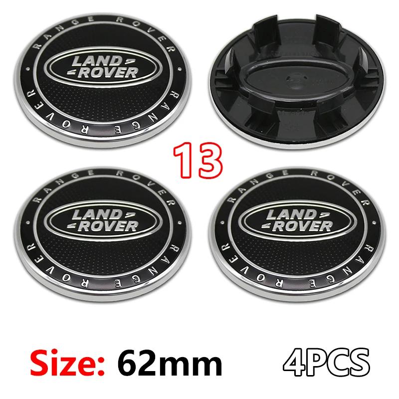 4Pcs 62mm For Land Rover Car Styling Car Wheel Center Hub Cap Covers Badge Range Rover L322 L405 Freelander Discovery SVR Evoque SA1