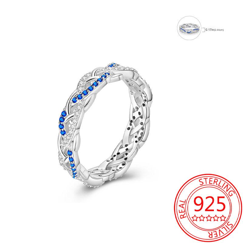 925 Silver Beautiful Stars and Moon Shining Sun Geometry Infinite Combination Ring Boutique Matching Gifts