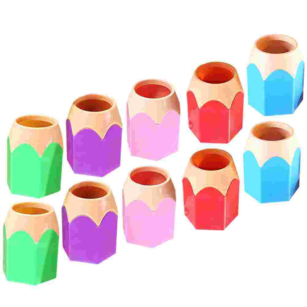 Pencil Shaped Pen Holders Vase Pencil Pot Cute Pen Cup Colorful Pencil Makeup Brush Storage Organizer Home Office Supplies