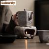 Retro Gilded Old Rock Mud Tea Warmer Holder Candle Heater Stove Kettle Stand Baked Milk Jar Carbon Furnace Drinkware Supplies