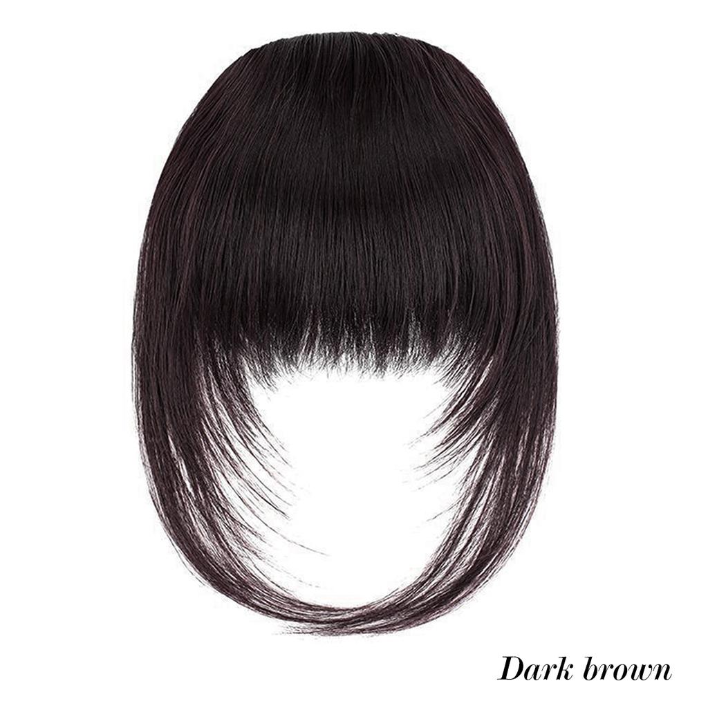 Synthetic high-level comic bangs wig women's forehead clip bangs heat-resistant natural black for daily use