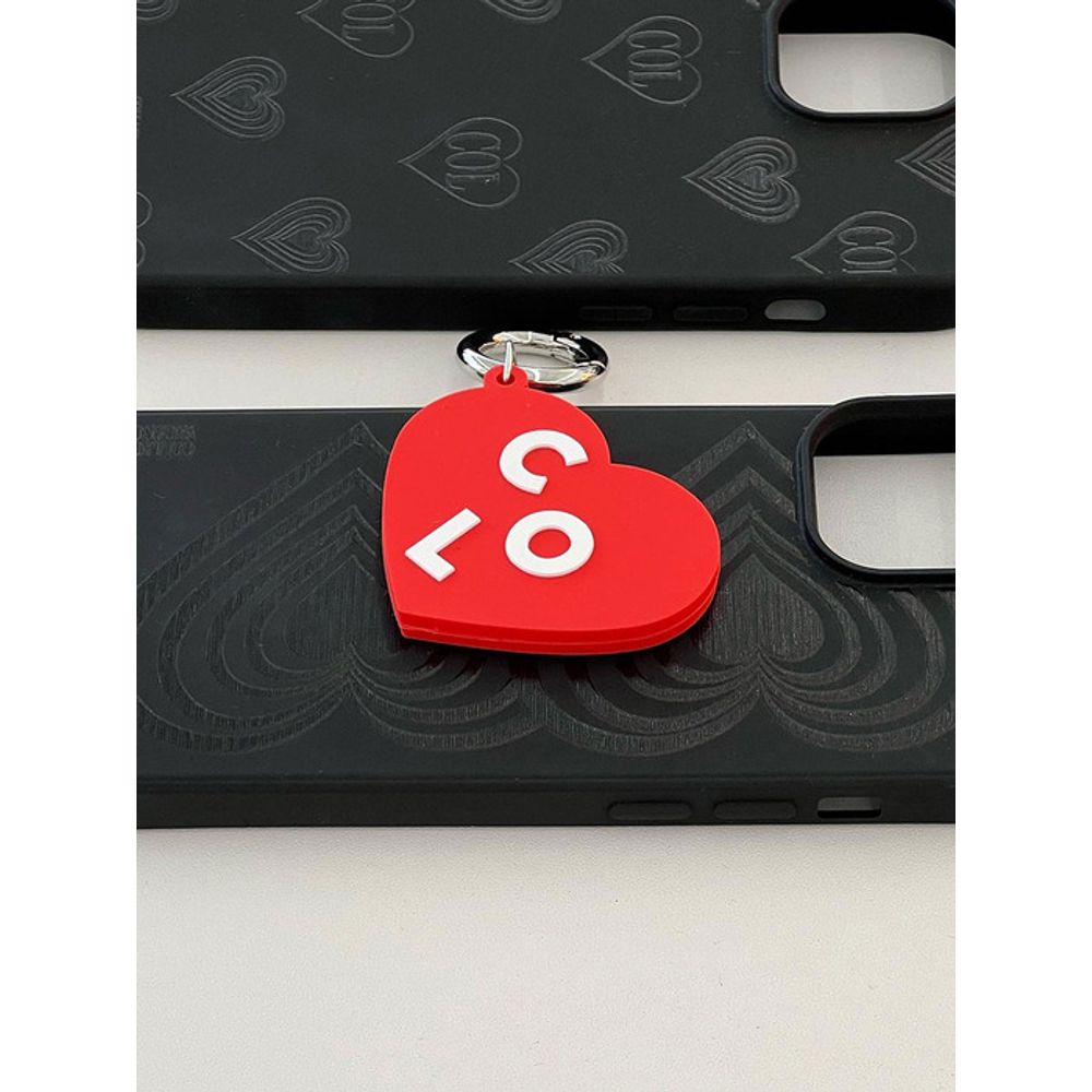 

collagevacance Heart Logo Rubber Big Keyring Keyring