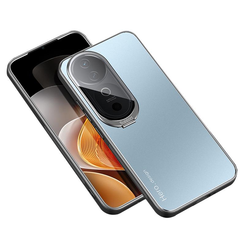 For vivo S19 5G Case with Lens Kickstand Shockproof PC+TPU Phone Cover