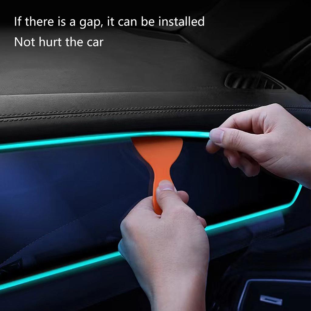 USB Car Interior Strips Lights Multicolor LED Fiber  Lighting set Simple Installation for Dashboard & Console