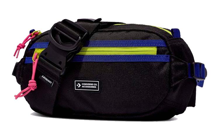 Converse Transition Sling Polyester Fanny Pack Regular Unisex Black Multicolor 10022098-A05