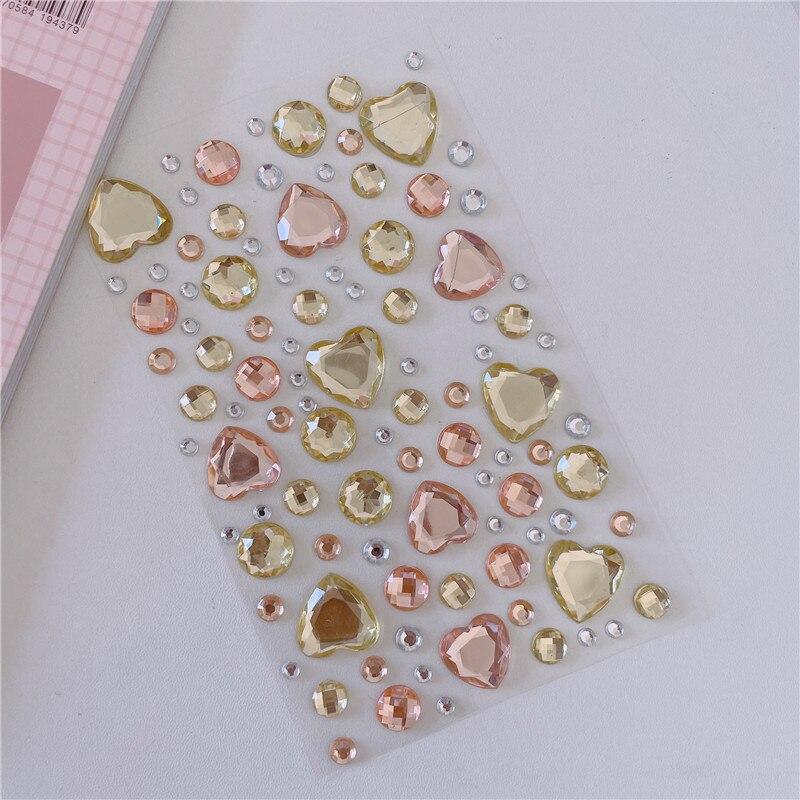 Grande amor diamante adesivo ins 3d coreano diamante decorativo manual adesivo