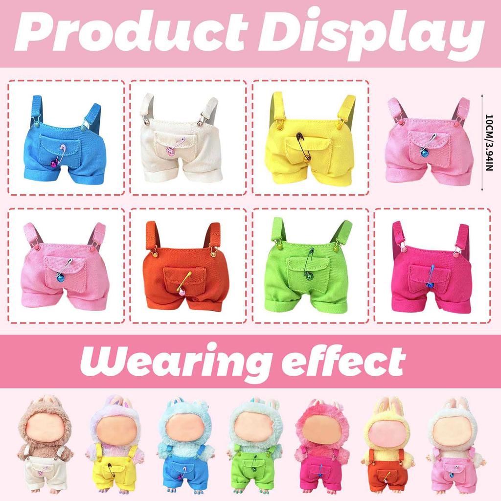 17cm Doll Clothes Overalls Baby Pendant Clothes Suspender Pants Clothes Replacement Trend Gift