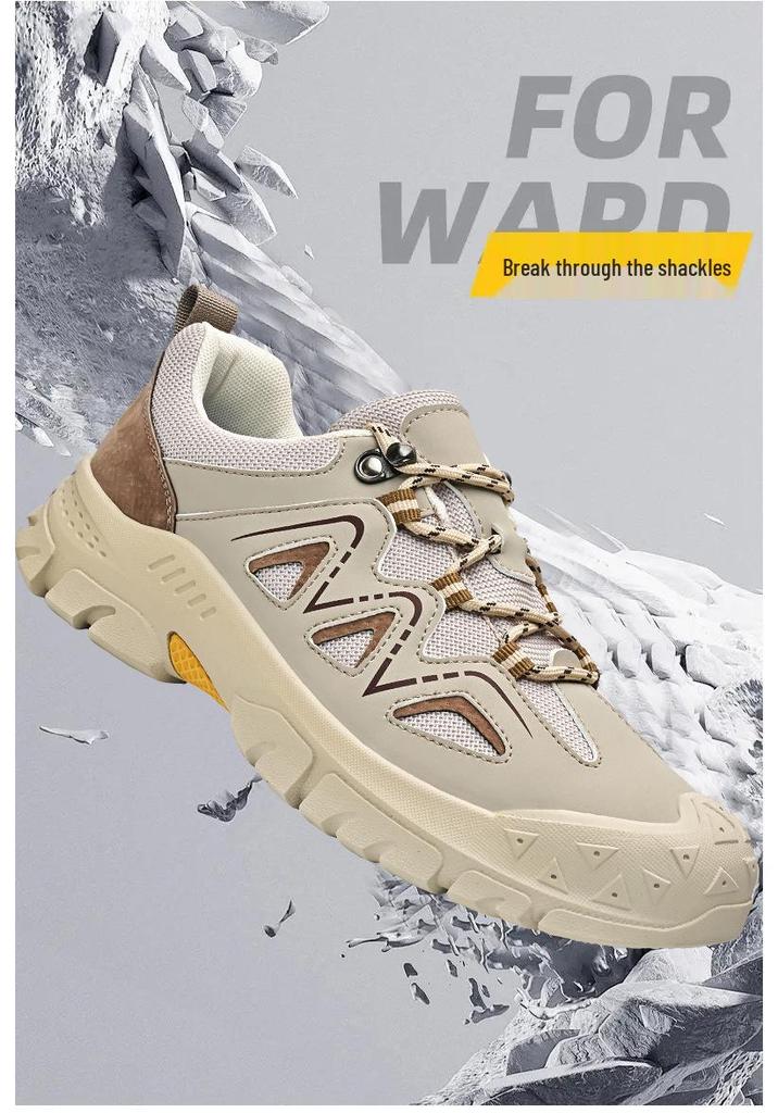 Men's Outdoor Hiking Shoes - Breathable, Wear-Resistant, Non-Slip, Lightweight for Autumn and Winter.