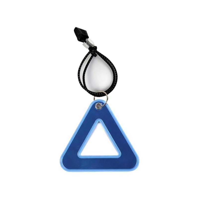 1PC Reflective Signs Triangle Signs Safety Warning For Bicycle Hanging Tag W Elastic Cord Bike Night Visible Riding Safety