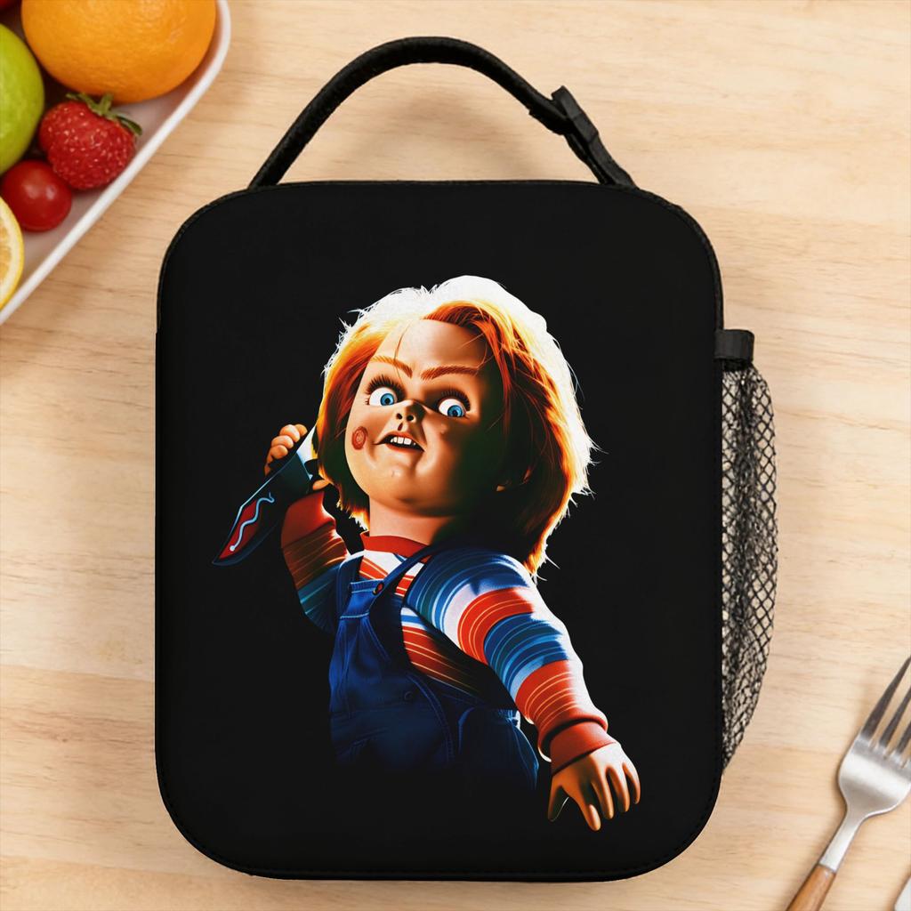 Horror Killer Chucky Lunch Bag For Girls Picnic Graphic Lunch Box Casual Waterproof Thermal Lunch Bags