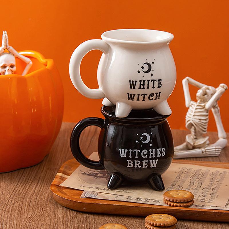 Halloween Wizard Magic Jar Ceramic Mug Decorative Ornament Pumpkin Ghost Afternoon Tea Breakfast Milk Cup Halloween Gift