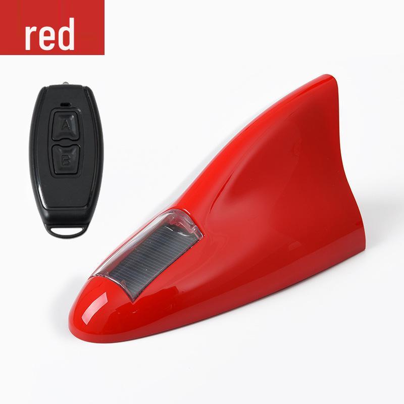 Remote-Control LED Solar Shark Fin Antenna for Car Decoration