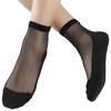 5 Pairs Fashion Breathable Glass Silk Women's Cotton Socks Crystal Stockings Comfortable Light Small Fresh