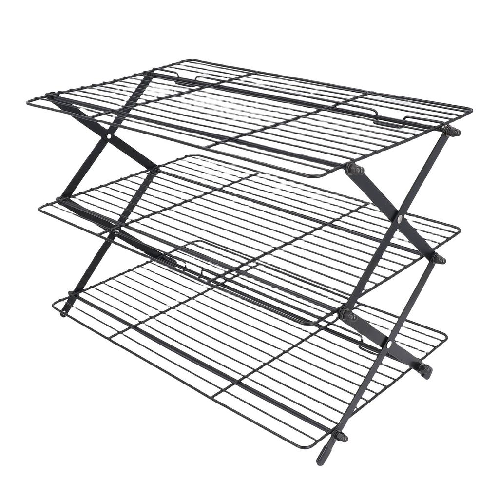 Baking Cooling Rack Foldable Rectangular Iron Cooking Baking Cooling Wire Rack for Cakes Cookies