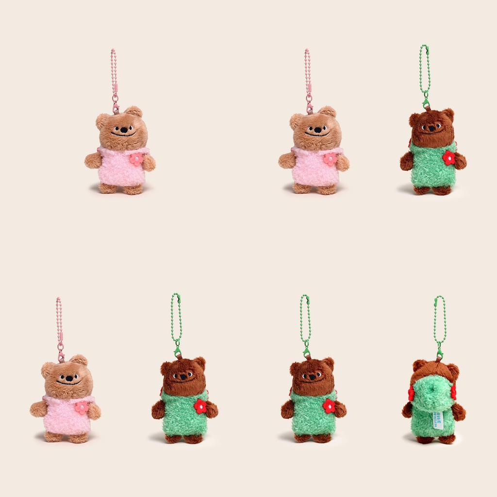 Llavero de Peluche de Pareja de Osos con Diseño de Ropa Para Regalo y Decoración