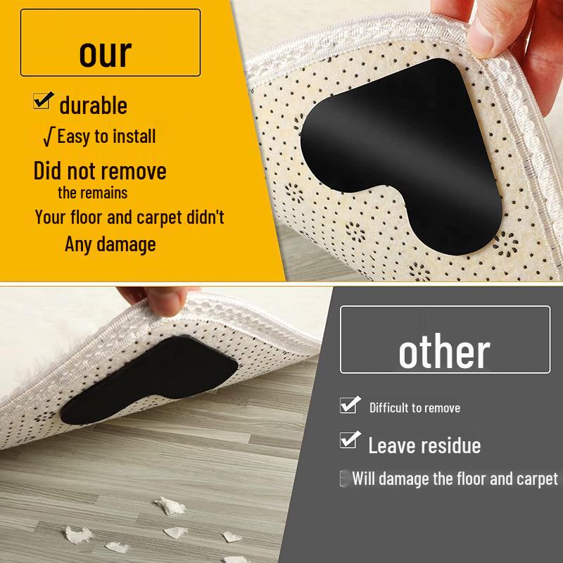 Washable Reusable Anti-slip Carpet Mat Fixing Sticker