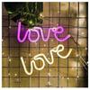 1pc LOVE Shape LED Neon Light,USB&Battery Powered Novelty Letter Neon Night Light,For Parties, Bars,Home,Bedroom,Room Wall Decor