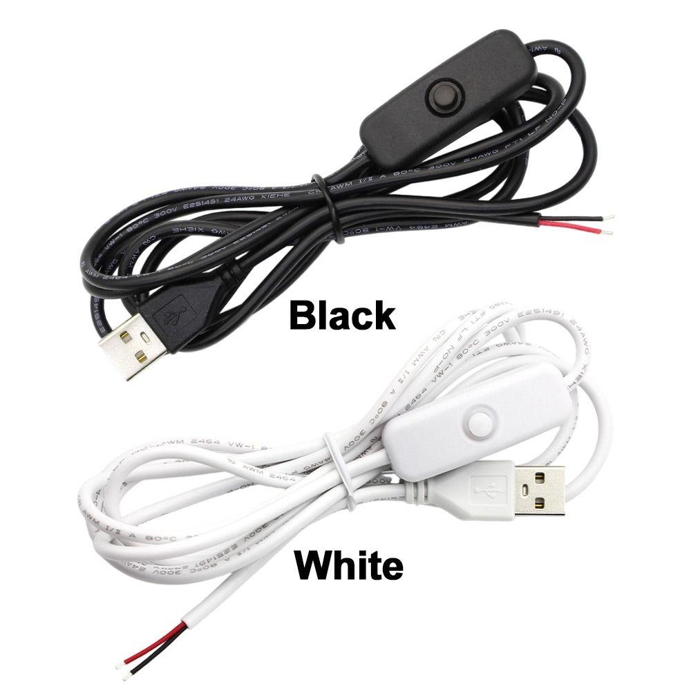 5Pcs 1.5M USB Power Supply Wire 5V ON OFF Switch Cable USB Extension Cable for USB Fan Desk Light
