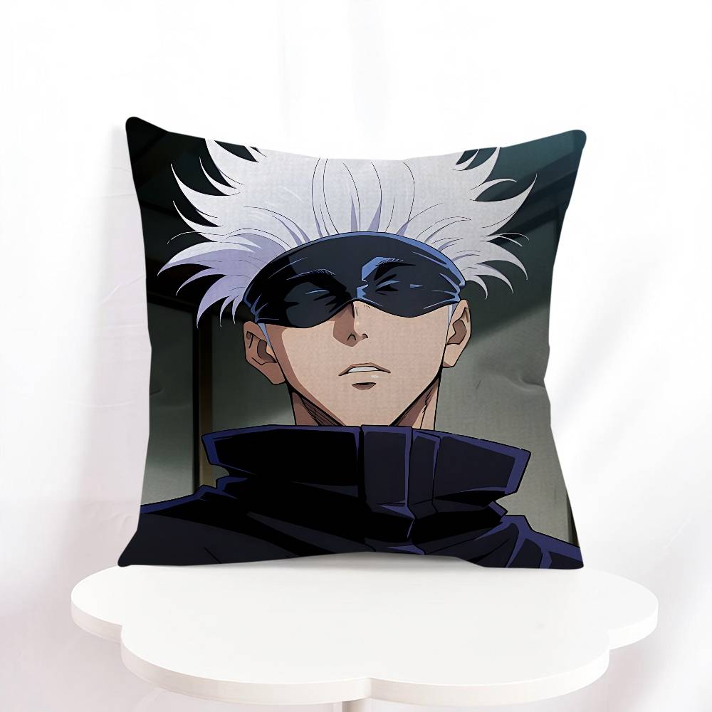 S-Satoru Gojo Cushion Cover Car Throw Pillow Case For Sofa Car Christmas Gift 40x40cm 45x45cm